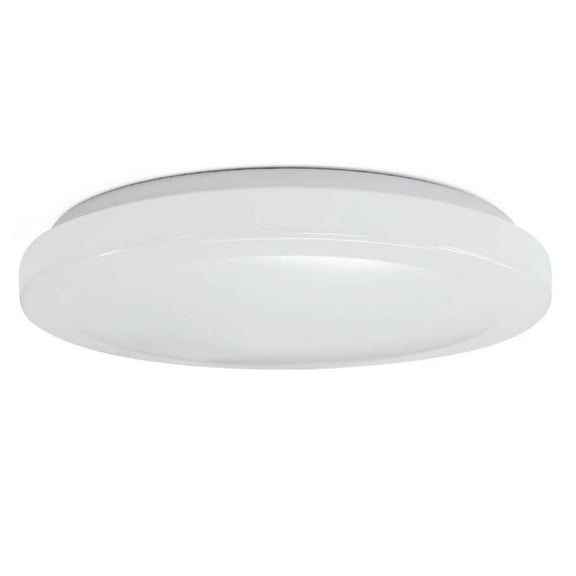 FEIT Electric 13 in. H x 13 in. W x 3.8 in. L White LED Ceiling Light Fixture