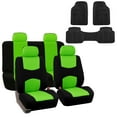 thumbnail image 1 of FH Group Car Seat Covers Full Set Cloth - Universal Fit Automotive Seat Covers, Solid Back Seat Cover, Washable Car Seat Cover for SUV, Sedan and Van with Floor Mat, 1 of 10
