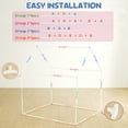 thumbnail image 3 of BSHAPPLUS 52*48*40 inch Princess Play Tent - Pink Play House Tent for Kids Indoor Outdoor, 3 of 7