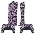 thumbnail image 2 of Leopard Purple Black Spots Console Skin Bundle for PS5 Pro Slim Disc & Digital / PS4 – Full Wrap + Dual Controller Flair, 2 of 5
