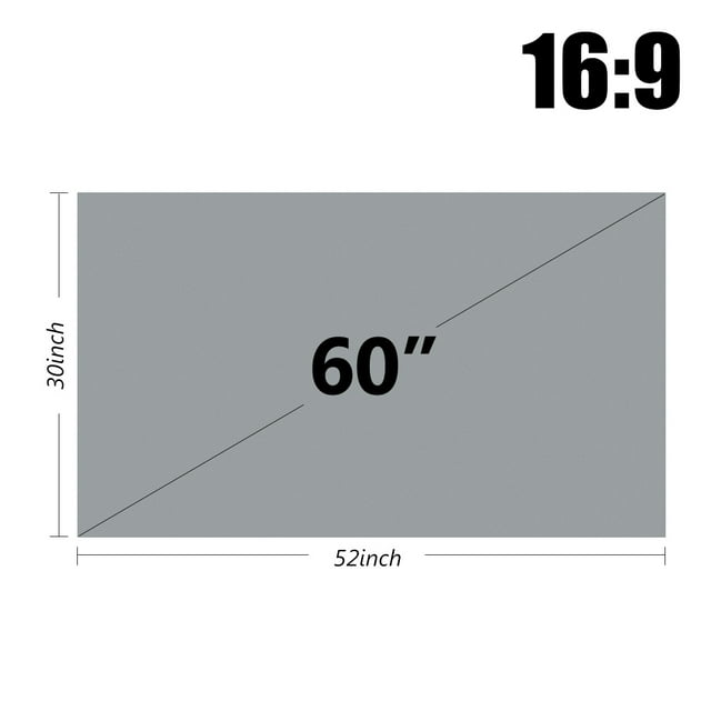 60/72/84/92/100/120/130 Inch Projector Screen HD 169/43 Frameless Video Projection Screen
