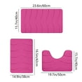 thumbnail image 6 of Memory Foam Bath Mat Set, Bathroom Rugs for 3 Pieces, Toilet Mats, Soft Comfortable Water Absorption Non-Slip Thick Machine Washable Easier to Dry, 6 of 6