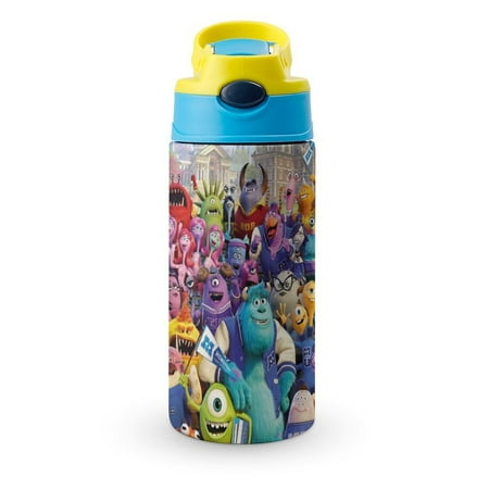 

Cartoon Monsters University Kid s Insulated Water Bottle With Straw Vacuum Stainless Steel Cup Leak-Proof Toddler Thermoses Children Water Cup