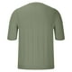 thumbnail image 3 of Camisas Elvqul Hombre Casual Manga Corta Verde de Color Sólido Cuello Redondo, 3 of 6