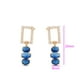 thumbnail image 2 of Aretes Colgantes Fiesta Dama Swarovski y Zafiro Oro 14K Lam dorado Unitalla, 2 of 7