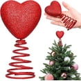 thumbnail image 4 of Kbndieu Valentines Day Tree Topper Decorations Glitter Red Heart Tree Topper for Mini Valentines Tree, Cute Heart Tree Ornaments for Valentine's Day Tree Topper Home Wedding Decor on Clearance, 4 of 6