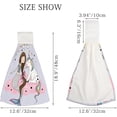 thumbnail image 3 of 1 Pcs Hanging Towels, Dish Towels Unicorn and Mermaid Absorbent Hand Towels with Hanging Loop Washcloth for Bathroom Kitchen, 3 of 7