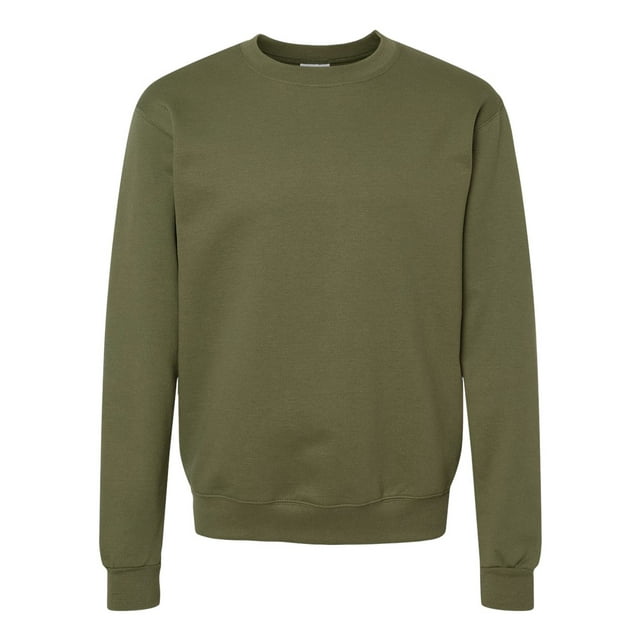 Champion Mens Powerblend Crewneck Sweatshirt, 3XL, Fresh Olive