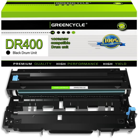 GREENCYCLE DR400 Drum Unit Compatible Replacement for Brother DR-400 to use with DCP-1200 HL-1240 MFC-8300 MFC-9750 MFC-9800 Intellifax 4100 4750 5750 Printer (Black,1-Pack)