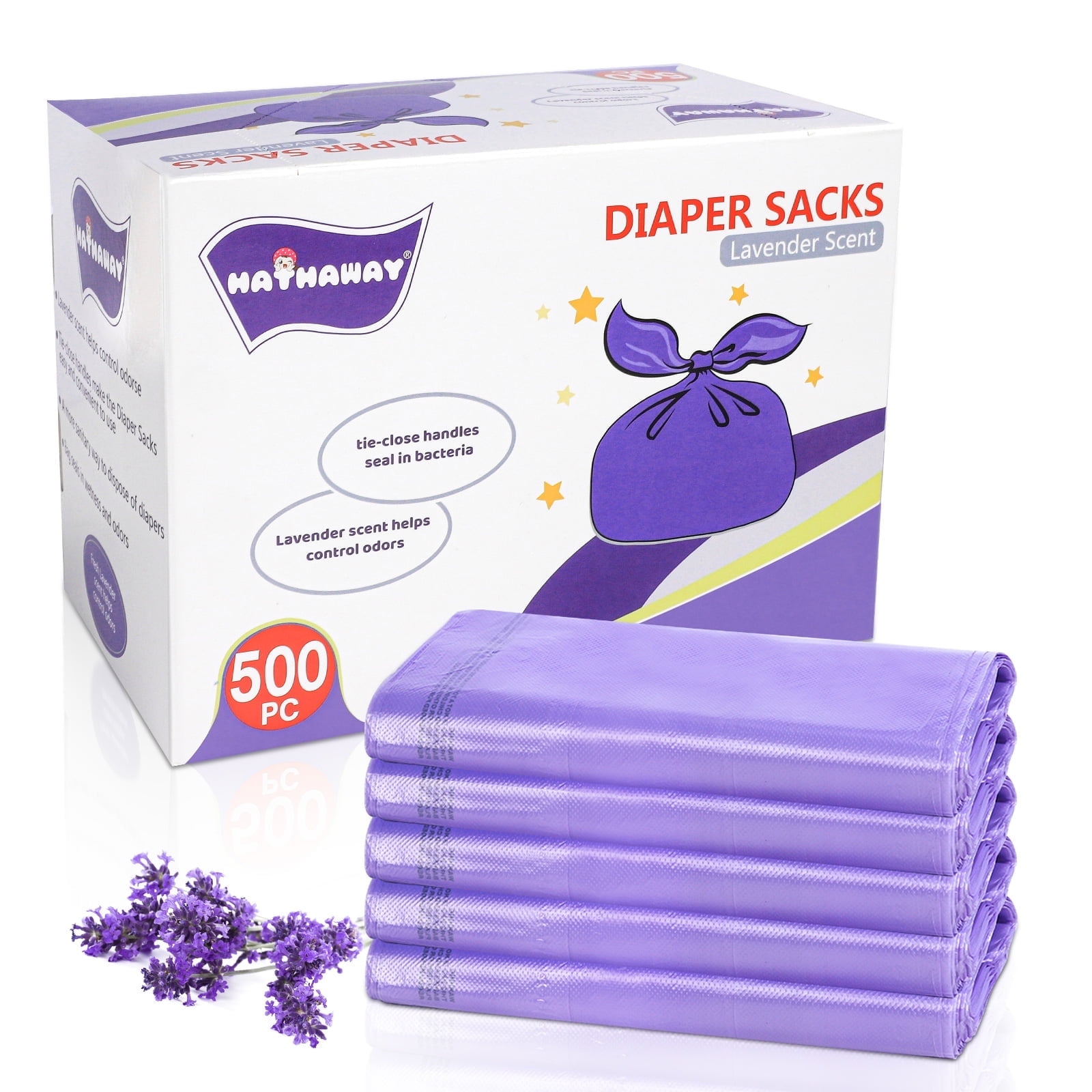 Nuby Dirty Diaper Disposal Sacks, Fresh Baby Powder Scent, Blue