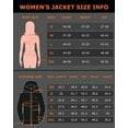 thumbnail image 4 of Venustas Women's Down Heated Jacket with Battery Pack 7.4V and Detachable Hood, 5 Heating Zones, Heated Coat for Women (Black,XS), 4 of 7