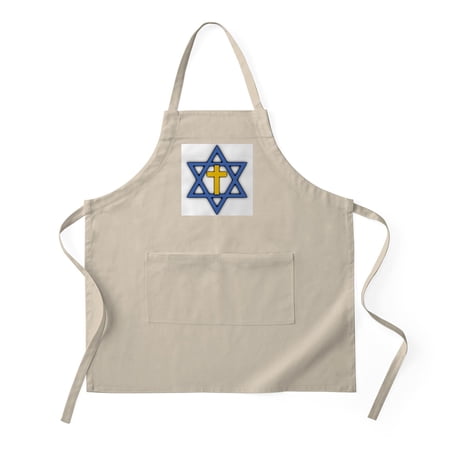 CafePress - Star Of David With Cross BBQ - Kitchen Apron with Pockets Grilling Apron Baking Apron