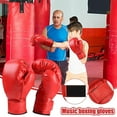 thumbnail image 5 of SSNTSY Boxing Gloves Training Sparring Red Universal PU Leather Training Gloves for Men Women Heavy Punching Bag, 5 of 7