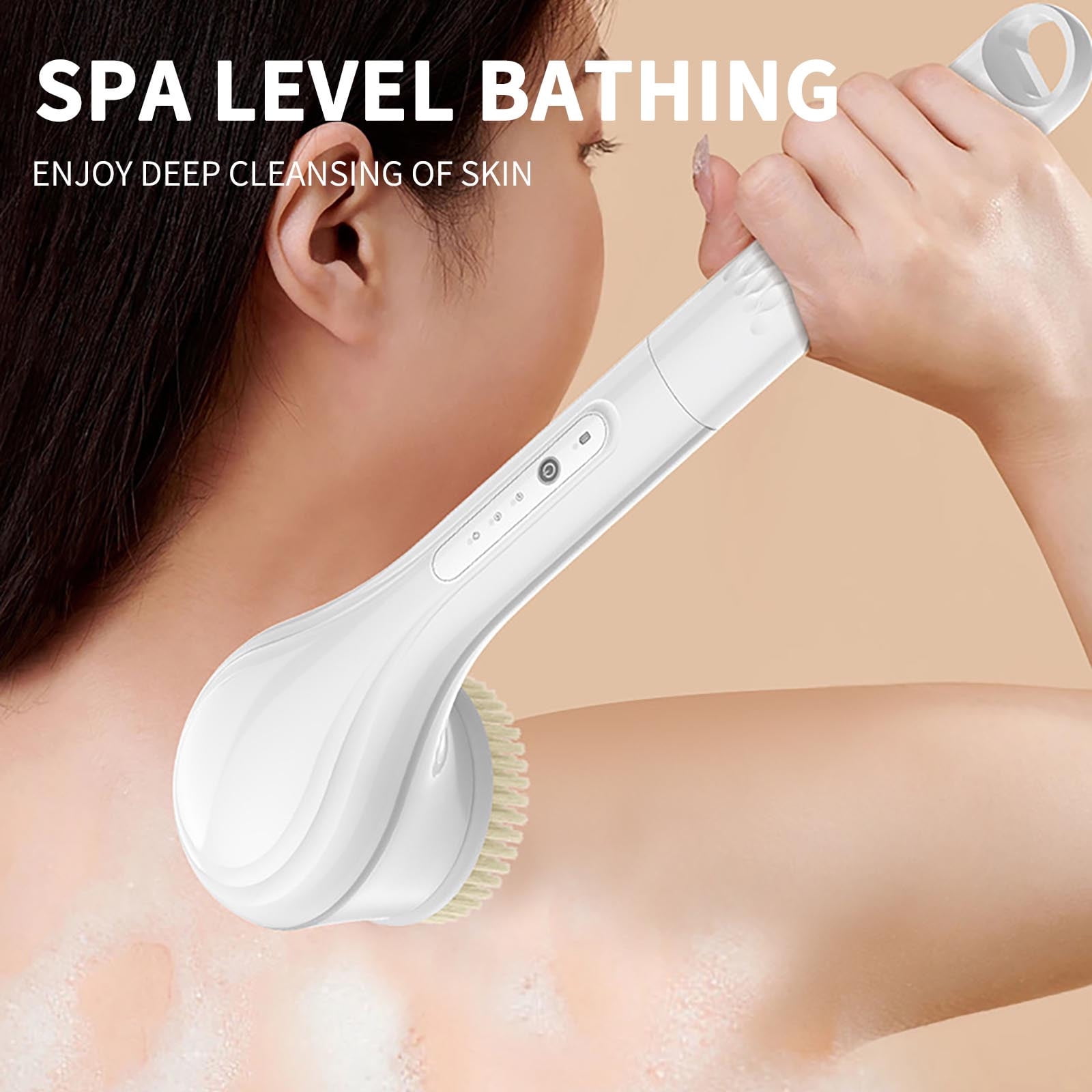 Brushes Body Brush Rechargeable,Electric Body Bath Brush Silicone Body Brushes 6 Brush HeadsSoft