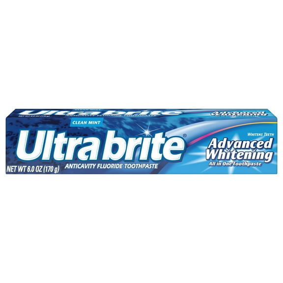 Ultra Brite Advanced Whitening Toothpaste, Clean Mint, 6 oz Tube