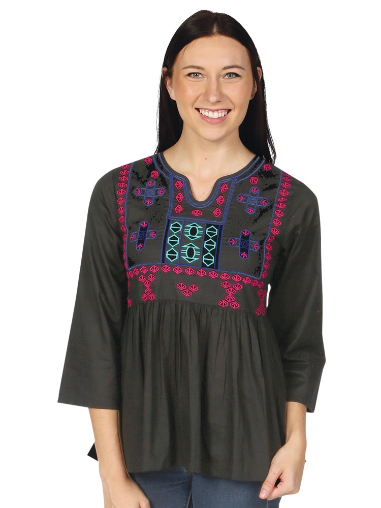 empire waist peasant top