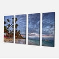 thumbnail image 2 of Long Palm Trees Bent to Beach - Seashore Canvas Art Print, 2 of 3
