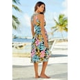 thumbnail image 3 of LASCANA Women's High Low Cutout Dress Screen Print, 3 of 5