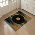 thumbnail image 3 of ODIKA 3'x5' Washable Accent Rug Pet Friendly, Non-Shedding Mat Record Retro Turntable Sound Wave Stripe Music Note Concentric Vinyl Flowing for Bedside, Nursery Room, 3 of 7