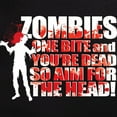 thumbnail image 3 of CafePress - ZOMBIES: ONE BITE AND YOUR DEAD AIM FOR THE HEAD M - Men's Dark Loose Fit Cotton Pajama Set, 3 of 7