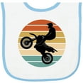 thumbnail image 2 of Inktastic Dirt Biking Motocross Retro Baby Terry Cloth Bib, 2 of 3