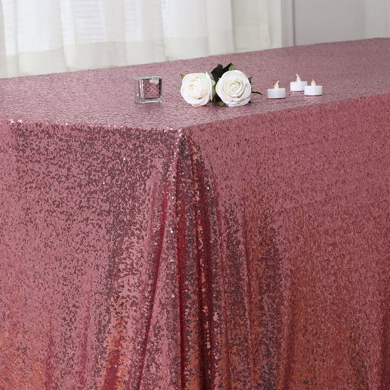 ShinyBeauty Sequin Tablecloth Rectangle 50x80-Inch Rose Pink Sparkly Table  Cover Wedding Party Decor Pink Gold Sequence Table Cloths Overlay Great  Gatsby Decorations (50x80-Inch) : : Home & Kitchen