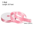 thumbnail image 2 of Uxcell Satin Ribbon Grosgrain Solid Silk Wedding Bouquet Ribbon for Valentine's Day Gift Wrapping Cake Box Bows Hot Pink-1" x 25 Yard, 2 of 7