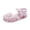 Purple, variant on Gyujnb Girls Glitter Jelly Sandals Soft Sole Casual Footwear, Adjustable Strap Closed Toe Water Shoes (Toddler, Little Girls),4.5-5 Years
