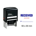 thumbnail image 2 of Shiny Date Stamp Self Inking With Received By Text Ofiice Stationery Rubber Stamper S-827D, 2 of 4