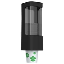 Samhe Cup Dispenser, Wall Mount Water Cooler Cup Holder Fit 3-5oz Small Cups, Pull Type Cups Holder for Home, Bathroom, Office Hospital - Black