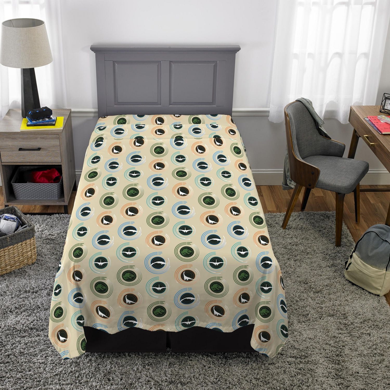 Jurassic "Triple Team" Twin Sheet set, Jurassic Twin Sheet set