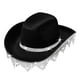thumbnail image 1 of Sombrero de Vaquero con Borlas Jinwen Sombrero de Sol Ala Grande Negro, 1 of 8