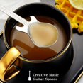 thumbnail image 2 of Juego de 4 cucharas de café para guitarra, cucharas de postre de acero inoxidable 304, mini cucharas mezcladoras para té, leche, postre, bebida, helado, batido, 2 of 5