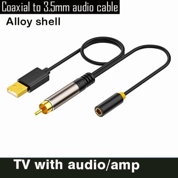 Coaxial SPDIF audio converter, digital TV converter, 3.5mm female port audio power amplifier adapter