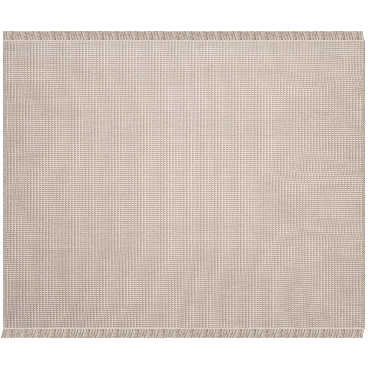 SAFAVIEH Montauk Patton Geometric Cotton Area Rug, Ivory/Grey, 4' x 4' Round