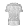 thumbnail image 3 of Haiem Hip Hop Hipster Baseball Jersey Button Down Shirts Sports Uniforms Men Women Jersey(Silver Glitter,X-Large), 3 of 9