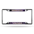 thumbnail image 1 of Minnesota Vikings License Plate Frame Chrome EZ View, 1 of 1