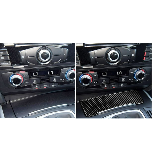 audi q5 cigarette lighter Cigarette Lighter Socket Carbon Fiber Cover Sticker Replacemnt For fiber  trim for Audi A4 A5 Q5 B8 Q3 A6 Car Decor