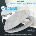 thumbnail image 6 of Sanilo Soft Close Toilet Seat ELONGATED, Quiet and Slow Close Lid and Seat, Strong Bumpers and Hinges, Marble, 6 of 8