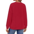 thumbnail image 4 of Fantaslook Pullover Sweatshirts for Women Crewneck Long Sleeve Shirts Casual Tunic Tops Fall Clothes, 4 of 7