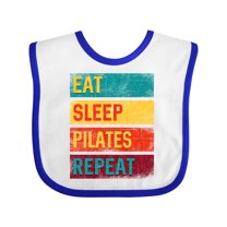 Inktastic Fitness Eat Sleep Pilates Repeat Boys or Girls Baby Bib