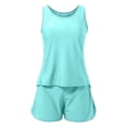 thumbnail image 5 of JAJAHO Tankini Swimsuits For Women 2 Piece Solid Color Swimwear Tank Top With High Waisted Swim Shorts Bottoms Stylish Beachwear, 5 of 5