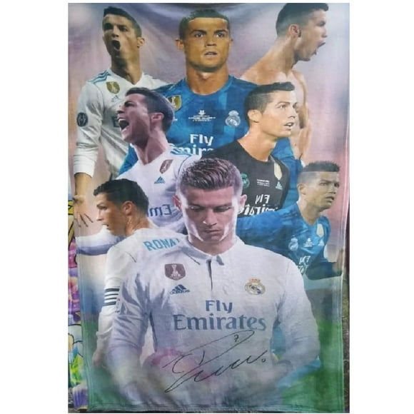 Exclusiva! Cobija Frazada Ultra Suave CR7 Collage