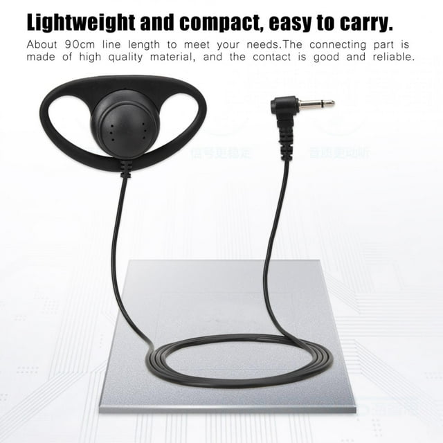 D Type 3.5, Casque d'Écoute 3,5 Mm Plug Mm Écoute Unique et Environnement pour Microphone Bidirectionnel