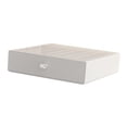 thumbnail image 1 of Caja de almacenamiento de escritorio blanca que ahorra espacio para guardar manualidades, contenedor resistente para artículos diversos. 20 cm x 20 cm x 5 cm, 1 of 9