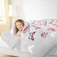 thumbnail image 4 of Feelyou Pink Dreamy Butterfly Bedding Comforter Set, Romantic Animal Print Twin Comforter Sets, Teen Kid Adult Reversible Bedding Set, Microfiber Bedroom Decor, 2 Pieces, 4 of 8