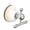 White, variant on T-Shaped Suction Cup Hook No-Drill Adhesive-Free Wall Hook for Kitchen, Bathroom & Entryway Heavy Duty Iron & Wood Vacuum Hanger for Smooth Surfaces