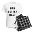 thumbnail image 4 of CafePress - Her Better Half Women's Light Pajamas - Women's Short Sleeve Print T-Shirt and Pants Light Cotton Pajama Set, 4 of 7
