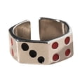 thumbnail image 2 of Cheers Réglable Gravé Bague Unisexe Alliage Couleur Argent dés Ouverture Anneau Accessoire de Bijoux, 2 of 2