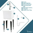 thumbnail image 5 of TEHILA Space Saver 16 Gallon White Utility Sink with Stainless Finish Pull-Down Faucet with Pause Mode, 5 of 9